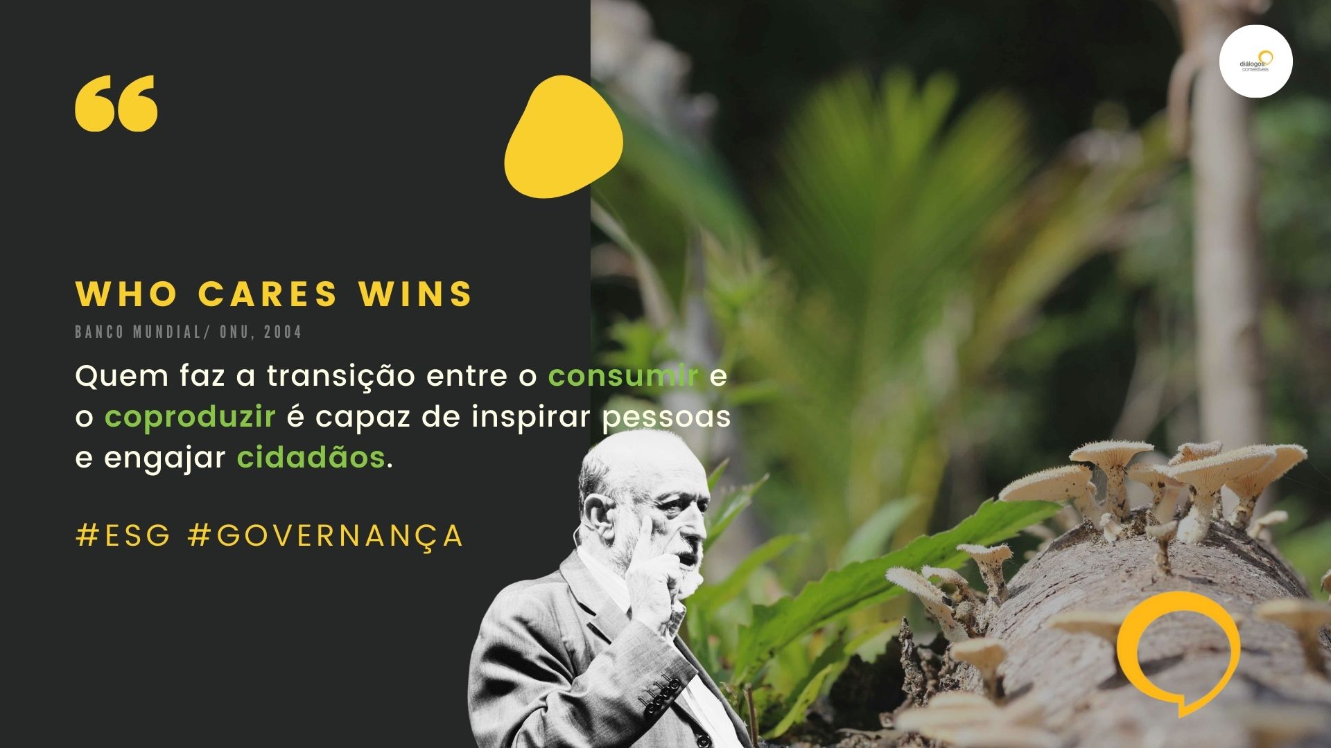 Ganha quem se importa, ganha quem coproduz. Ganha quem se importa, ganha quem coproduz.