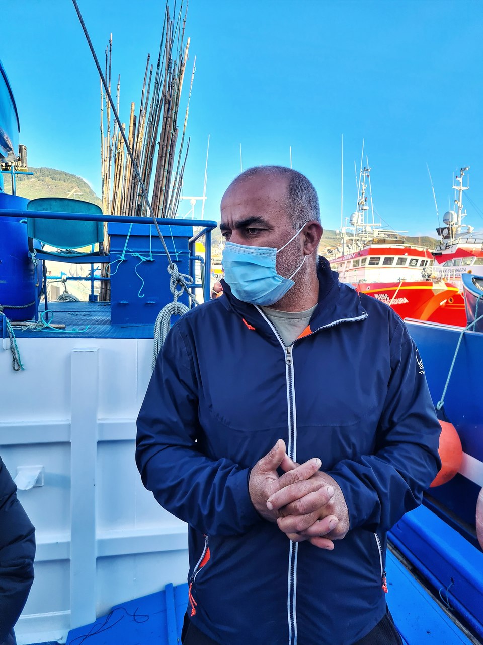 Sidonio Sousa, pescador, na Lota do Caniçal, em Portugal Sidonio Sousa, pescador, na Lota do Caniçal, em Portugal