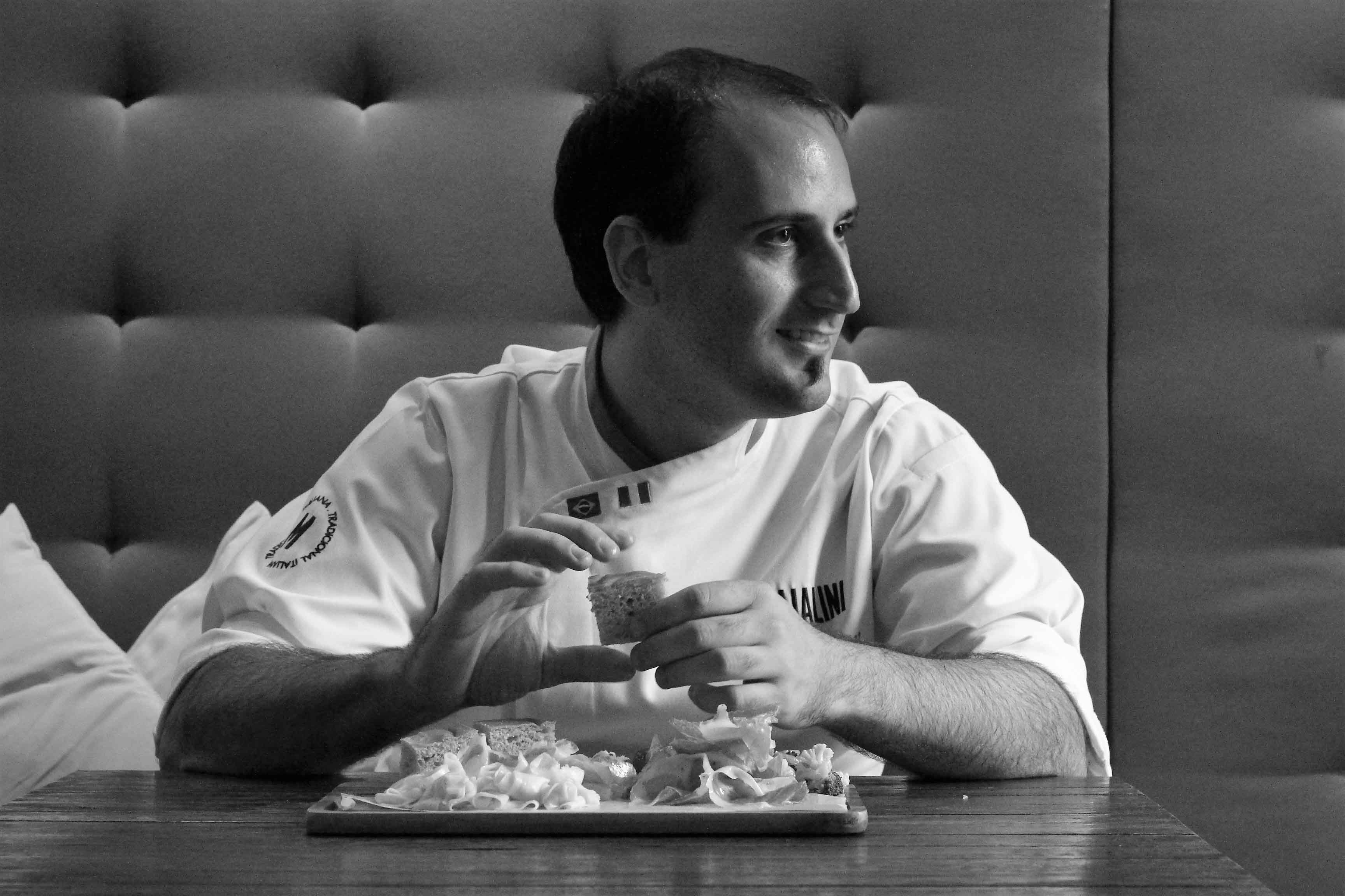 Nicholas Callejas, do Maialini: especializado na Itália, em salumeria, ele descobriu os embutidos artesanais da salumeria brasileira Monte Bello